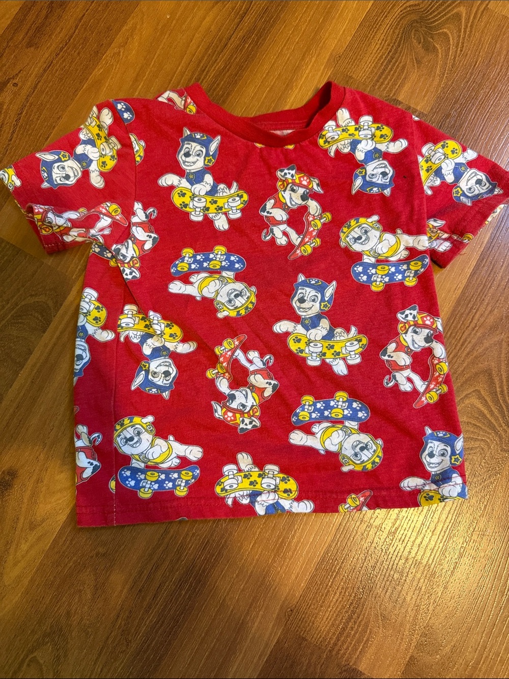 Kids Red Paw Patrol Skateboard Tee